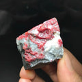 Natural Cinnabar Crystal Specimen Raw Quartz Crystal Precious Quartz Stone