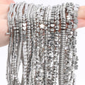 Star/Tube/Heart Shape Silver Plated Natural Hematite Stone Rondelle Semi Gemstone Spacer Beads Kuoyu Brand for Jewelry Making