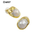 WT-MPE066 WKT 2022 Fashion Style and FreshWater Baroque Pearl Fine Earring for Wedding Party Jewelry Gift Earrings Pearl Studs