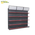 Used Metallic Heavy Duty Grocery Store Supermarket Shelves Gondolas