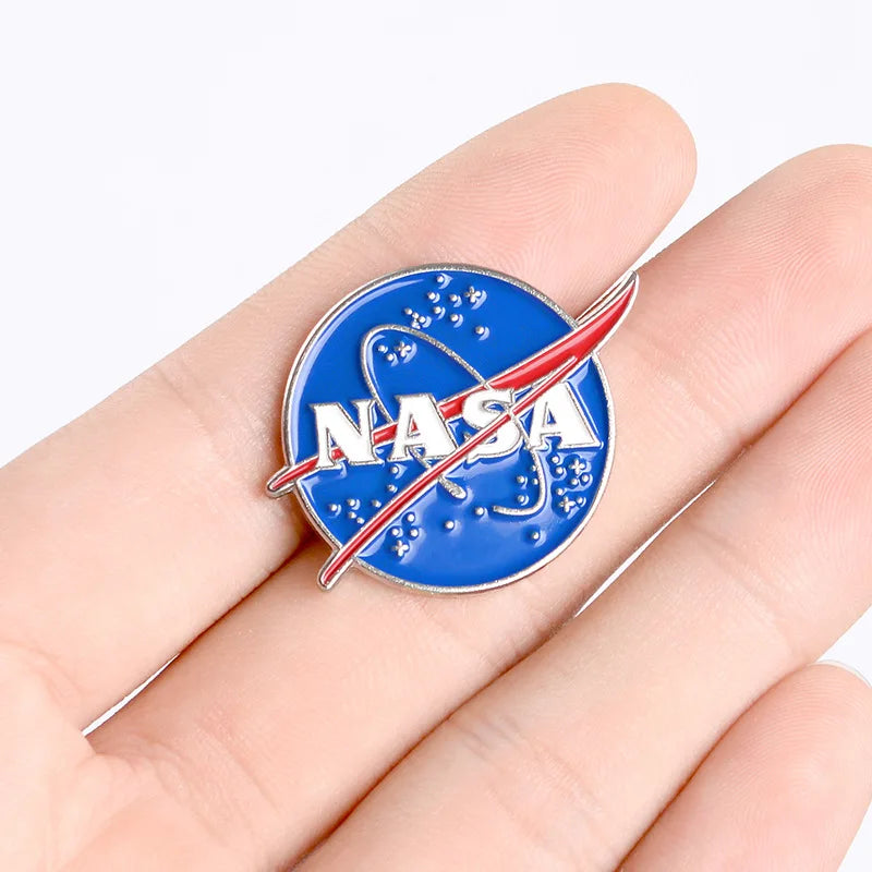 Classic NASA Alloy Brooch Astronaut Space Clothes Decoration Aerospace Accessories Enamel Lapel Pin