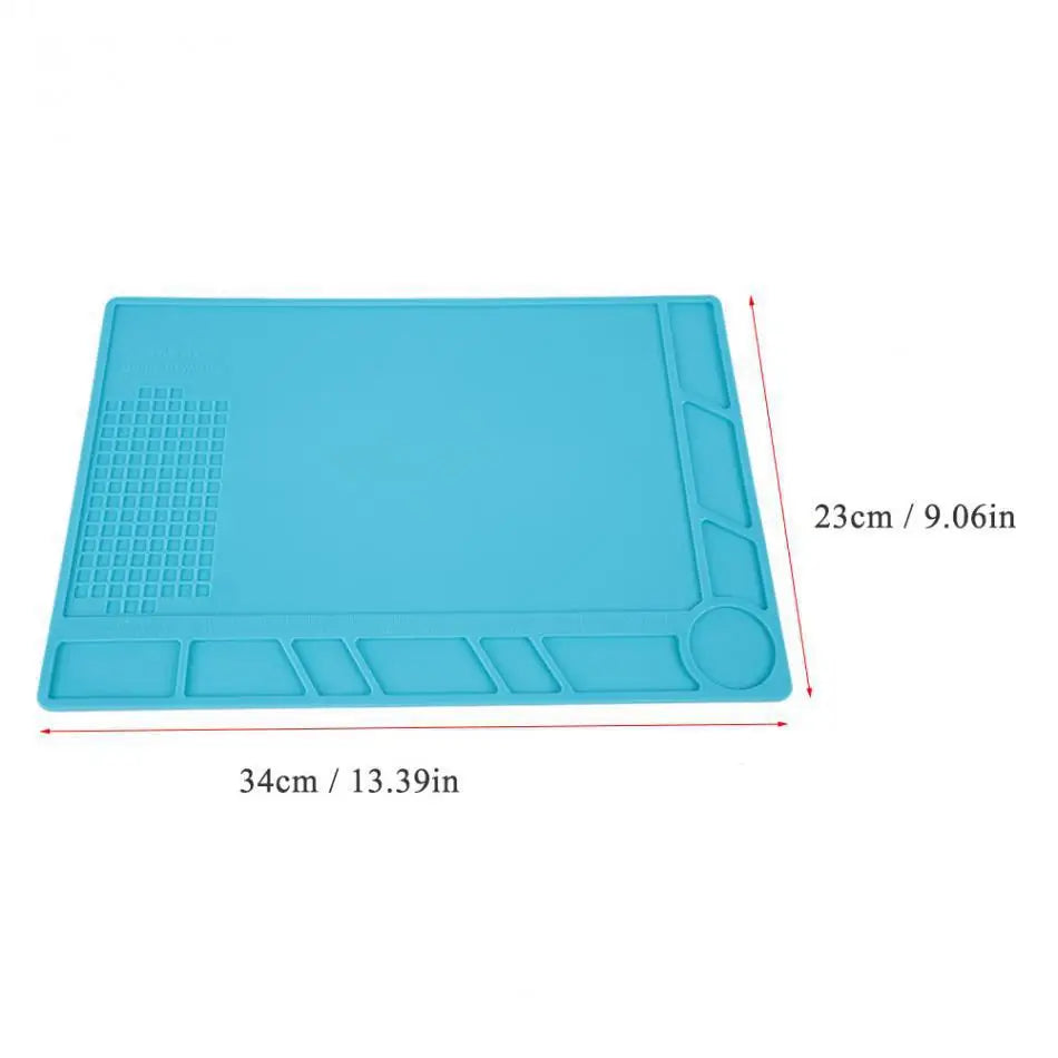 34cm X 23cm Silicone Insulation Pad Thermostable Anti-corrosive Watch Repair Work Pad Mat Soldering Station Tool for Watchmaker