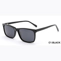 DOISYER Custom Logo Drive Polarized Rectangle Sunglasses for Men and Women High Quality Design with Blue Acetate Frame