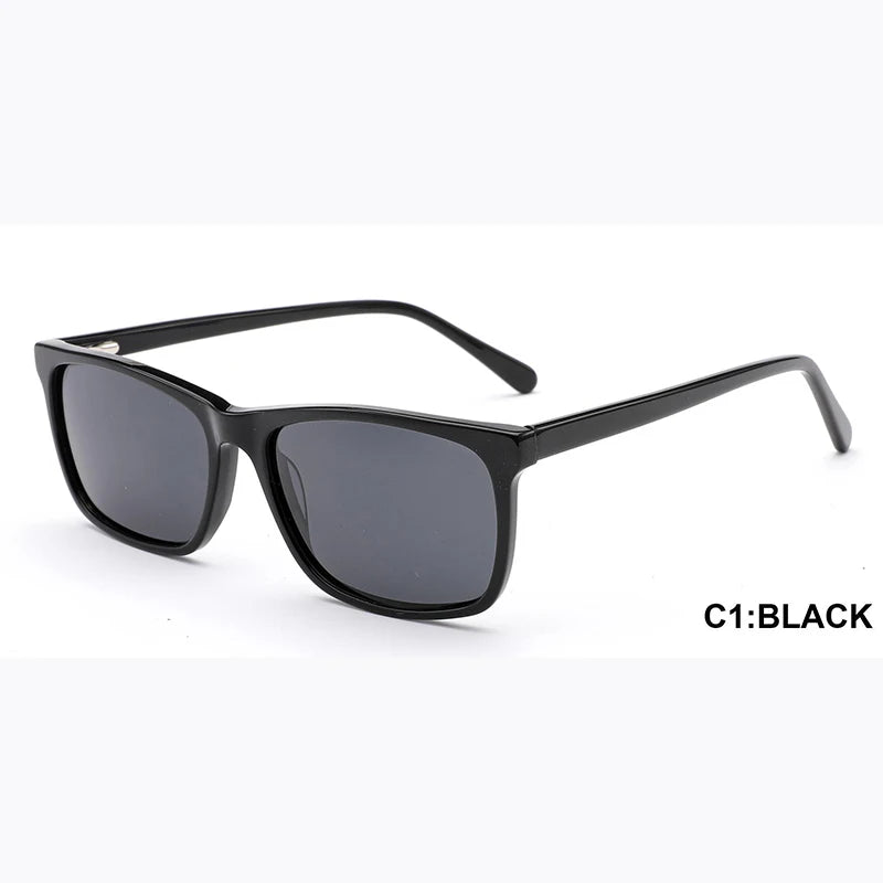 DOISYER Custom Logo Drive Polarized Rectangle Sunglasses for Men and Women High Quality Design with Blue Acetate Frame