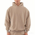 Custom DTG  Heavy Thick 500gsm Boxy Blank Hoody Men Cotton Custom Hoodie Manufacturer Baggy Heavyweight Cropped Oversized Hoodie