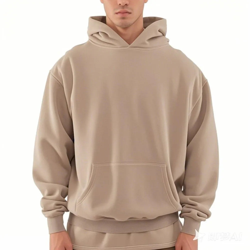Custom DTG  Heavy Thick 500gsm Boxy Blank Hoody Men Cotton Custom Hoodie Manufacturer Baggy Heavyweight Cropped Oversized Hoodie