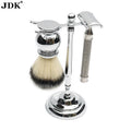 Stainless Steel Men Shaving Brush Safety razor Stand Gifts Set Traditional Shave Kit Set Professional Shaving Brush Set