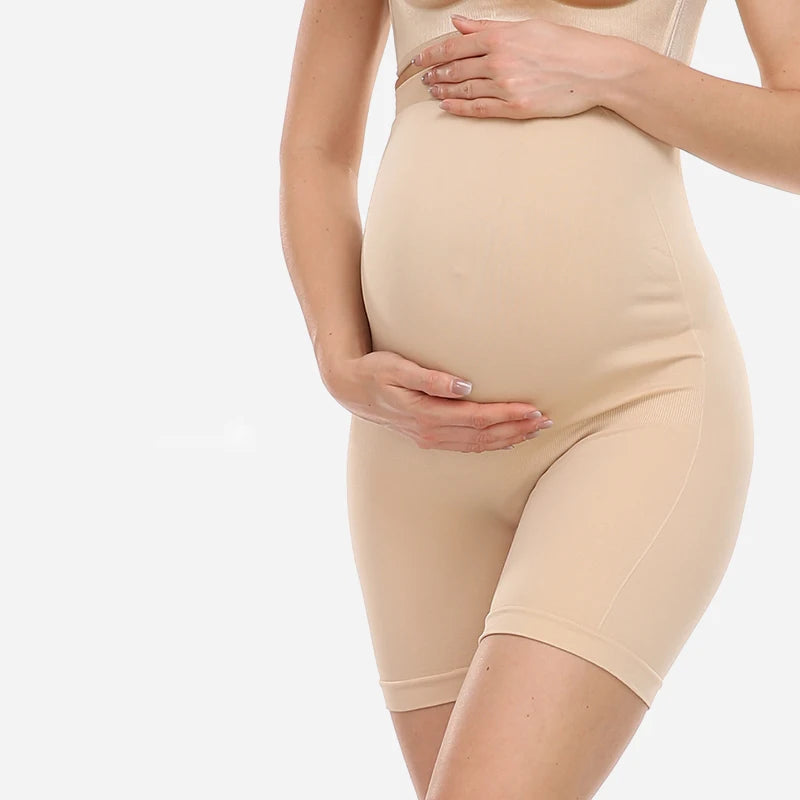 Women's Seamless Body Shaping Maternity Shapewear Mid-Thigh Safety Underwear Shorts
