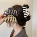 MIO New Large Matte Pumpkin Claw Clip 9cm Frosted Plastic Hair Clamp Clip Fashion Women Big Shark Clip for Thick Hair
