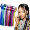 Christmas Tinsel Hair Decorations Sparkling Bling Braiding Hair Extensions Party Highlights Multi-Colors Synthetic Glitter Hair