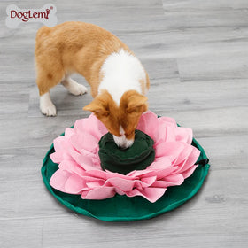Custom logo Anti slip Dog Mat Washable Lotus Flower Design Snuffle Mat Dogs Dog Training Mat