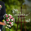 Bridal Shower Quinceanera Party Birthday Acrylic Wedding Welcome Sign Board Engagement Wedding Reception Signage