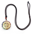 Custom Chakra Crystal Symbol Gemstone Yoga Necklace Crystal Orgone Pendant 7 Chakra Necklace