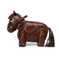 New Creative Personality Tassel Trim Quirky Rivet Studded Adjustable Strap Women's Horse Shaped Shoulder Crossbody Bag