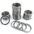 Wholesale Keychain Accessories Keys Attachment 25mm 1 Inch Blank Flat Key Rings Metal Iron Nickel Plated Split Flat Keyring
