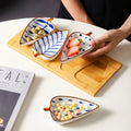 Modern Creative Leaves Pottery Ceramic Fruit Plate Eco-Friendly Snack Dish Stock Household Use Salads Weddings Hotels
