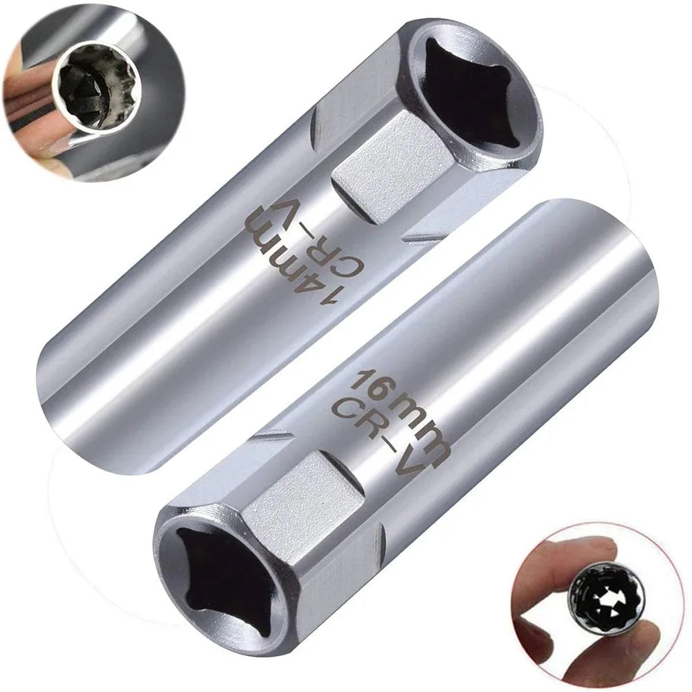 3/8-Inch 12-Point/16mm Thin Wall Magnetic Spark Plug Socket Removal Tool Spark Plug Socket