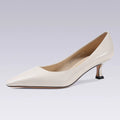 2024 High Quality Women's Top Layer Cowhide Thin Heeled High Heels Shoes Comfortable Slip on Casual Genuine Leather Pumps Shoes