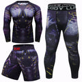 Cody Lundin MMA Shorts Sublimation Kickboxing Clothes Set Men's 3D Printed MMA Sets Tracksuit Gym Sportswear Compression T-Shirt