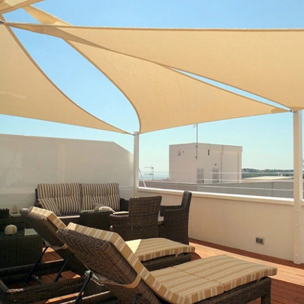 Factory Price 3x4x5m Waterproof Sun Shelter Triangle Sunshade Outdoor Cover Garden Patio Pool Shade Sail Camping Awning