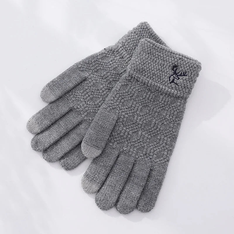 Cheap Warm Winter Outdoor Driving Thicken Men Knitted Gloves