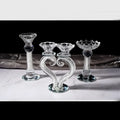 Wholesale Candle Holders Wedding Crystal Crafts K9 Glass Candle Holders for Home Decoration