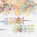 Zhubi 8X15MM Butterfly Glass Beads Multi Gradient Color Fashion Pendant Crystal Beads for Necklace Earring Handmade Accessories