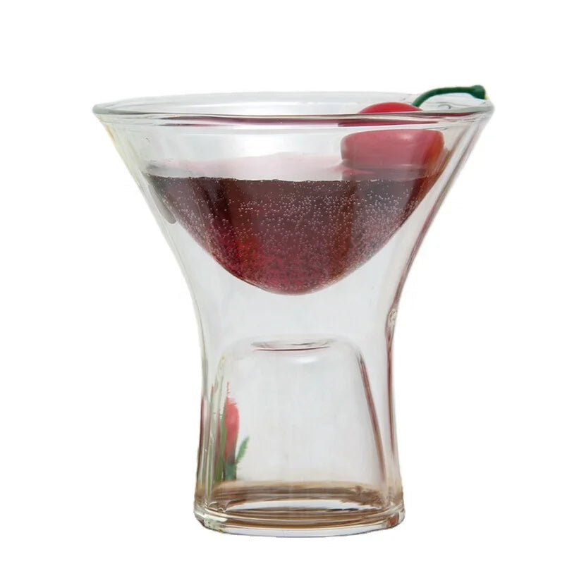 120ml Creative Handmade High Borosilicate Double Layer Glass Mugs