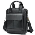 Andong Cowhide Men Briefcase Retro Casual Handbag Solid Color Shoulder Bag Genuine Cow Leather Messenger Bags