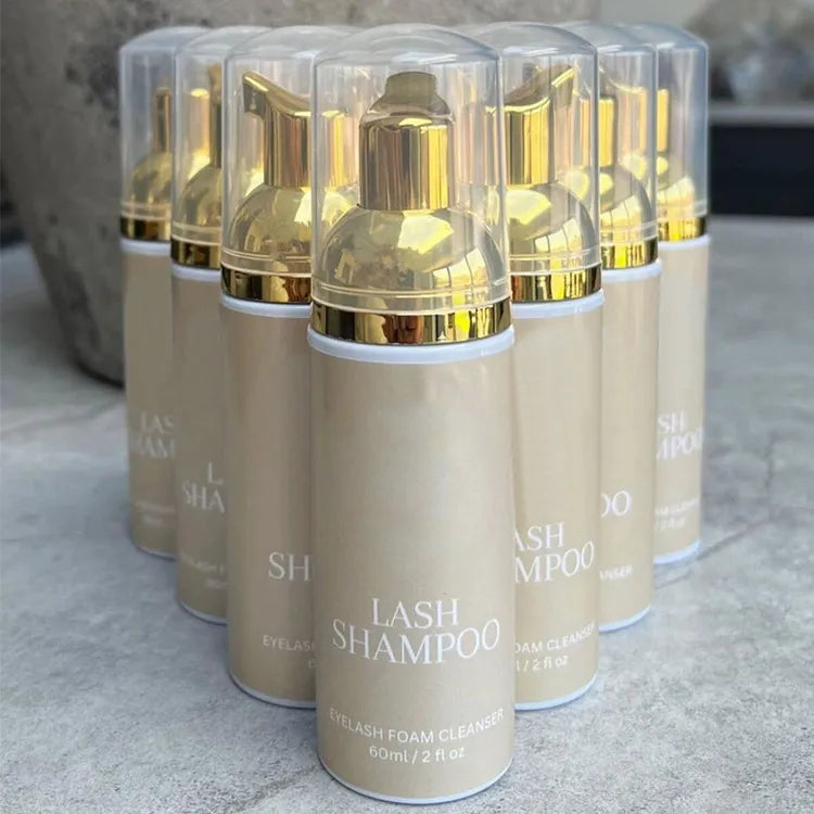 Wholesale Scented Whipped Cream Foam Lash Shampoo Whipped Private Label Eye Lashes Cream Shampoo Cleaner Concentrate Bottle