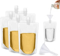 Food Grade Reusable Concealable Clear Gravure Printed Moisture Proof Drink Pouches Plastic Liquid Spout Bag for Wine Milk Juice