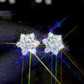 CAOSHI Bling Bling Flower Diamond Shiny Zircon Stud Earring Girls Top Quality Sparkling Clear CZ Silver Dainty Earrings Women