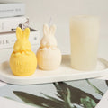 3D Happy Easter Gifts Bunny Candle Silicone Mould Bunnies Animal Break Egg Rabbit Candle Molds