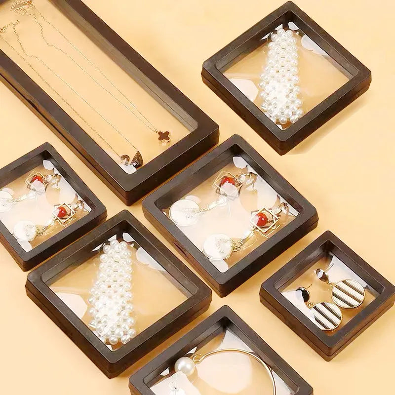 A1 Spot Wholesale Jewelry Box Packaging Jewelry  PE Suspension Film Box Micro Seal Wearing Armor Storage Box