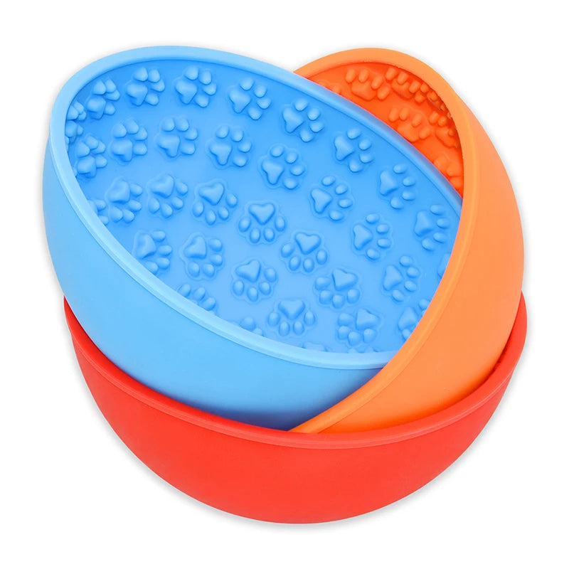 BPA Free Silicone Pet Boredom and Anxiety Reduction Feeding Lick Bowl Wobble Slow Feeder Dog Bowl MegaBDM