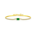 Luxury Full Diamond Bracelet Sterling Silver 925 Gold Plated Cuff Wrist Jewelry Tennis Chain Wholesale