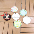 MDFSUB Holiday Decoration 3mm Round Sublimation Ornament Blank 72x72mm Glossy White Blank Sublimation Mdf Christmas Ornaments