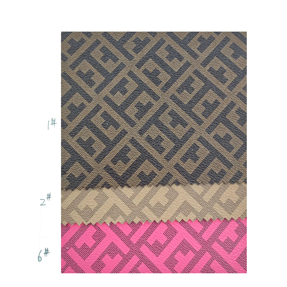 Geometric Pattern Waterproof PVC Faux Leather Decorative Packaging Boxes for Bag Golf Furniture & Home Textile
