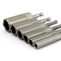 6mm-17mm 80mm Length Extra Deep Bolt Nut Bit Set Metric 1/4 6.35mm Hex Shank Impact Socket Adapter for Power Tools