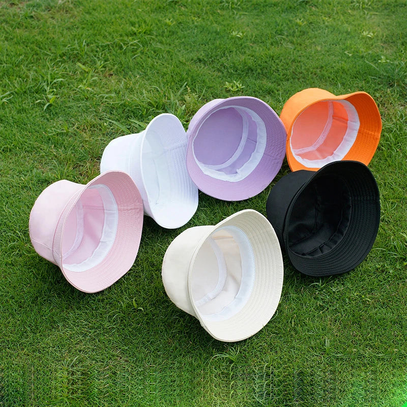 Solid Color Cotton Custom Bucket Hats Wholesale Logo Blank Fisherman Caps Casual Plain Buckets Hats