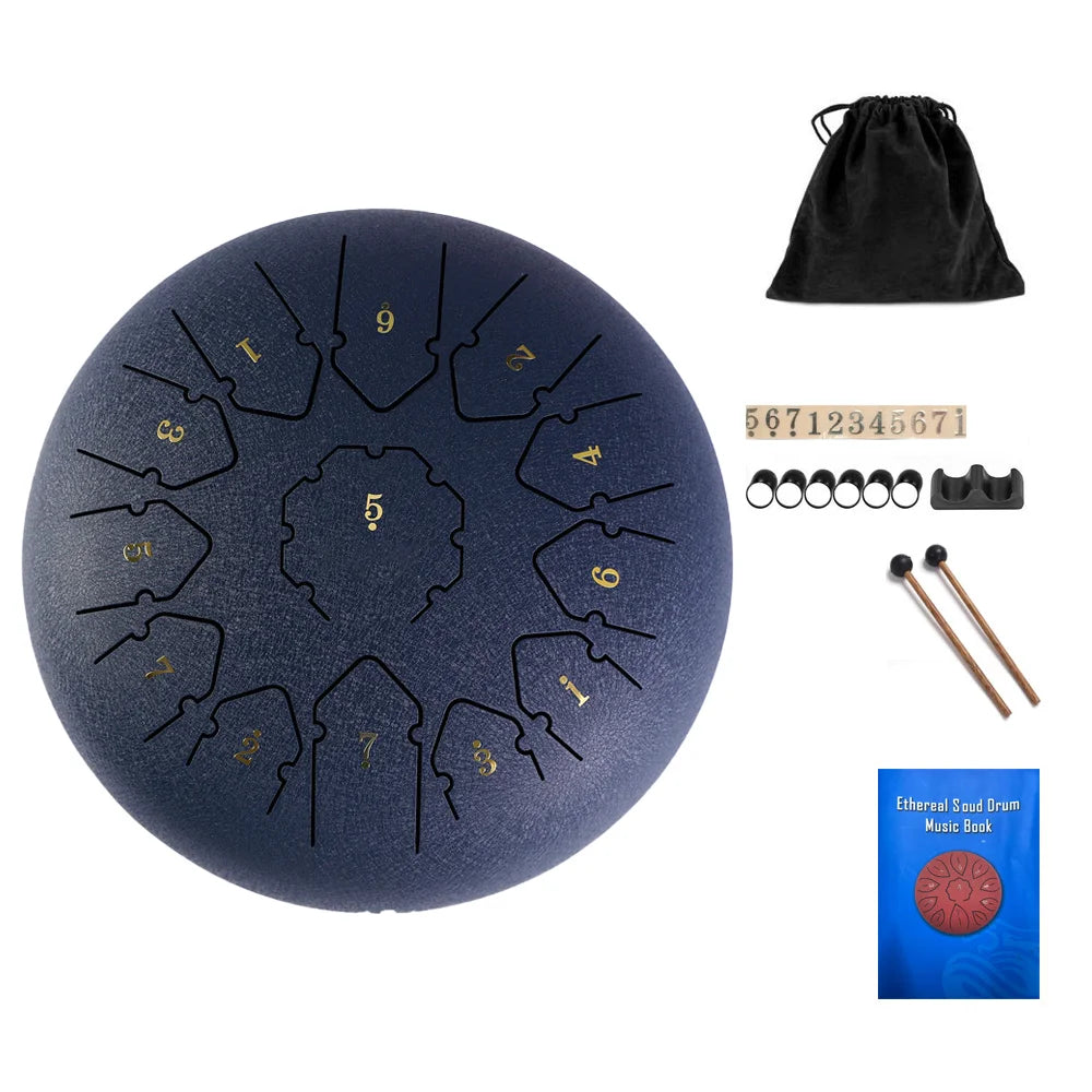 2020 New Product Hot Selling 10 Inch 11 Notes Steel Tongue Percussion Drum Colorful Ethereal Drum with Soft Bag