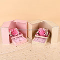 2022 Hot Sale Double Side Open 2 Layer Drawer Type Preserved Rose Jewelry Packaging Gift Box Embossing Recyclable for Necklaces