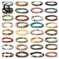 Zhe Ying Wholesale 6/8/10mm Healing Stones Pulseras Para Mujer Semi Precious Stone Bracelet lava Stone Bracelet