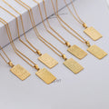 Nabest Women PVD Stainless Steel Zodiac Tarot Card Square Pendant Necklace 12 Constellations Tarot Necklace