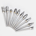 Coarse Aluminum Cut Tooth Tungsten Carbide Burr Rotary File Grinding Bits with 6mm Shank Single Flute Milling Cutter Tools