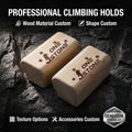 Custom Made Indoor/Outdoor Rock Climbing Grip Wood Grips Jug Training Fingerboard Climbing Holds Bouldering Home Wooden MegaBDM