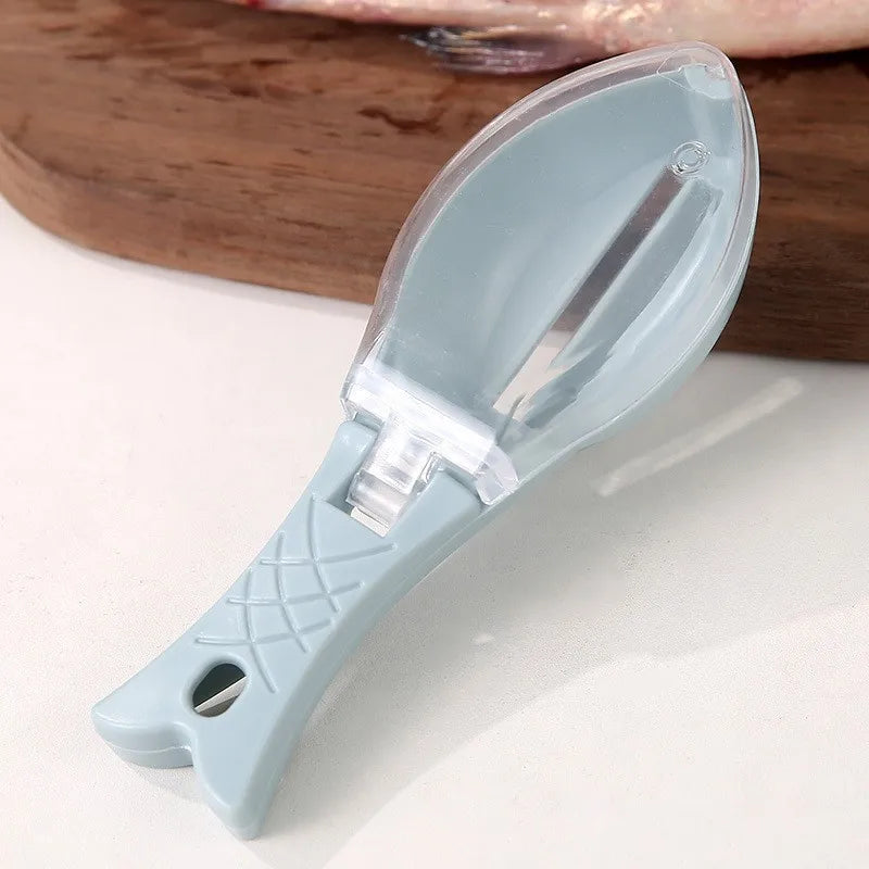 Quick Disassembly Fish Skin Scraper Tool with Plastic Handle Cleaning Peeling and Grating Fish Scale Packed in Box