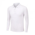 Wholesale 100% Cotton Pique Long Sleeve Solid Color Custom logo Men's and Women's Polo Shirt