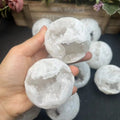 Wholesale High Quality Natural Crystal Clear Quartz Sphere With Geode Cluster for Decoration