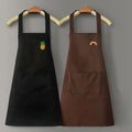 Apron Kitchen Household Waterproof and Antifouling Female Work Foreign Style Lovely Smock Cooking Dirt Resistant Apron